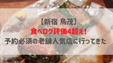 【新宿 鳥茂】食べログ評価4超え！予約必須の老舗人気店に行ってきた