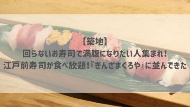 【築地】回らないお寿司で満腹になりたい人集まれ♡江戸前寿司が食べ放題！『ぎんざまぐろや』に並んできた