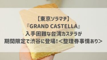 【東京ソラマチ】『GRAND CASTELLA』入手困難な台湾カステラが期間限定で渋谷に登場！＜整理券事情あり＞