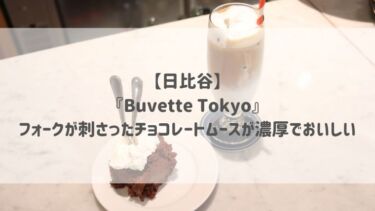 【日比谷】『Buvette Tokyo』フォークが刺さったチョコレートムースが濃厚でおいしい♡