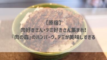 【原宿】肉好きさん・デミ好きさん集まれ！『肉の森』のハンバーグ、デミが美味しすぎる