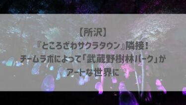 【所沢】『ところざわサクラタウン』隣接！チームラボによって「武蔵野樹林パーク」がアートな世界に♡