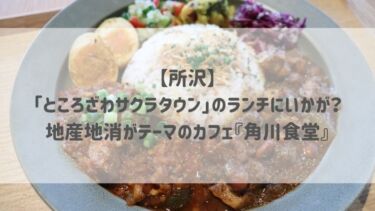 【所沢】「ところざわサクラタウン」のランチにいかが？地産地消がテーマのカフェ『角川食堂』