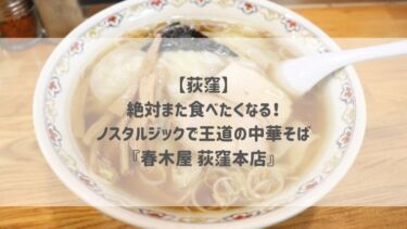 【荻窪】絶対また食べたくなる！ノスタルジックで王道の中華そば『春木屋 荻窪本店』