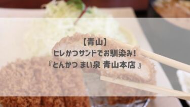 【青山】ヒレかつサンドでお馴染み！『とんかつ まい泉 青山本店 』