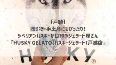 【戸越】贈り物・手土産にもぴったり♡シベリアンハスキーが目印のジェラート屋さん『HUSKY GELATO（ハスキージェラート）戸越店』