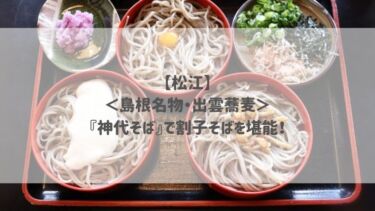 【松江】＜島根名物・出雲蕎麦＞『神代そば』で割子そばを堪能！