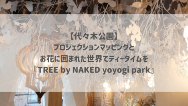 【代々木公園】プロジェクションマッピングとお花に囲まれた世界でティータイムを♡『TREE by NAKED yoyogi park』