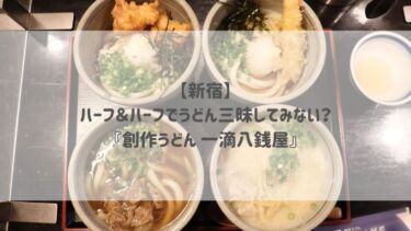 【新宿】ハーフ＆ハーフでうどん三昧してみない？『創作うどん 一滴八銭屋』