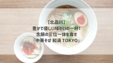 【北品川】豊かで優しい味わいの一杯！念願の三位一体を食す『中華そば 和渦 TOKYO』