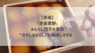 【赤坂】『赤坂青野』みたらし団子の革命”冷やしみたらし”が美味しすぎる♡