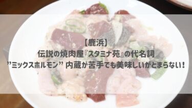 【鹿浜】伝説の焼肉屋『スタミナ苑』の代名詞”ミックスホルモン” 内蔵が苦手でも美味しいがとまらない！