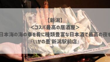 【新潟】＜コスパ最高の居酒屋＞日本海の海の幸を肴に種類豊富な日本酒で最高の夜を『いかの墨 新潟駅前店』