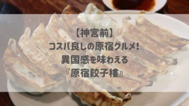 【神宮前】コスパ良しの原宿グルメ！異国感を味わえる『原宿餃子樓』