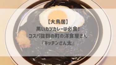 【大鳥居】黒いカツカレーは必食！コスパ抜群の町の洋食屋さん『キッチンさん太』