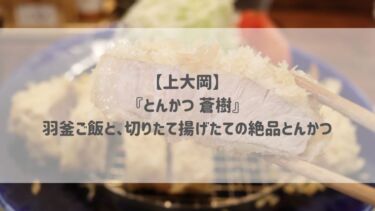 【上大岡】『とんかつ 蒼樹』羽釜ご飯と、切りたて揚げたての絶品とんかつ