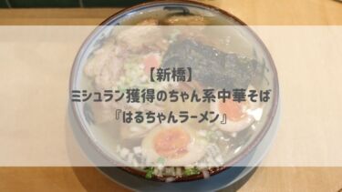 【新橋】ミシュラン獲得のちゃん系中華そば『はるちゃんラーメン』