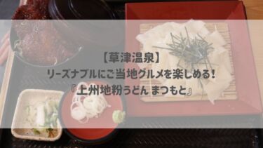 【草津温泉】リーズナブルにご当地グルメを楽しめる！『上州地粉うどん まつもと』