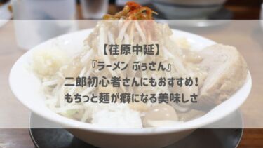 【荏原中延】『ラーメン ぶぅさん』二郎初心者さんにもおすすめ！もちっと麺が癖になる美味しさ