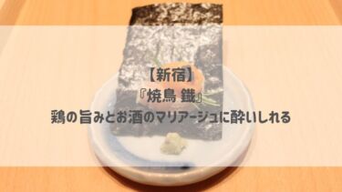 【新宿】『焼鳥 鐡』鶏の旨みとお酒のマリアージュに酔いしれる