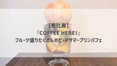 【恵比寿】『COFFEE HERE！』フルーツ盛りだくさんのピーチサマープリンパフェ