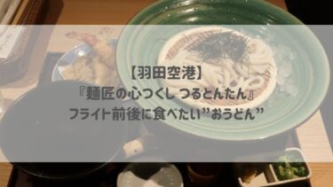 【羽田空港】 『麺匠の心つくし つるとんたん』 フライト前後に食べたい”おうどん”