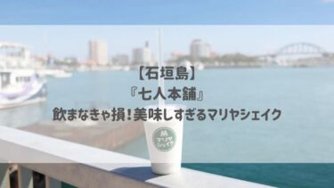 【石垣島】『七人本舗』飲まなきゃ損！美味しすぎるマリヤシェイク