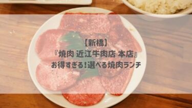 【新橋】『焼肉 近江牛肉店 本店』お得すぎる！選べる焼肉ランチ