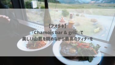 【アオラキ】 『Chamois bar & grill』で 美しい山肌を眺めながら最高のディナーを